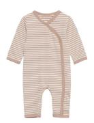 Wholesuit Y/D Stripe Langermet Bodysuit Beige Fixoni