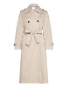 Double-Breasted Trench Coat Trench Coat Kåpe Cream Mango