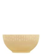 Confetti Mustard Skål M/Relief Porcelæn 14 Cm. Home Tableware Bowls Br...