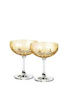 Crispy Citrine Gatsby - 2 Pcs Home Tableware Glass Champagne Glass Yel...