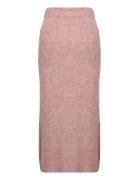 Mlisla Knit Midi Skirt Hw Knelangt Skjørt Pink Mamalicious