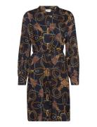 Rel Rope Print Shirt Dress Knelang Kjole Navy GANT