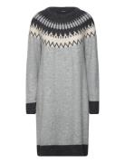 Vmsim Ls Nordic Dress Ga Rep Lcs Dresses Knitted Dresses Grey Vero Mod...