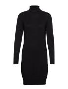 U6801, Milasz Rollneck Dress Knelang Kjole Black Saint Tropez