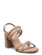 Biacharlene Cross Sandal Sandal Med Hæl Beige Bianco