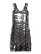 Lykke Dress 15036 Knelang Kjole Silver Samsøe Samsøe