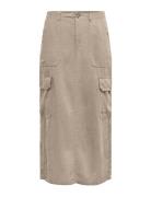 Onlmalfy-Caro Linen Long Skirt Pnt Langt Skjørt Beige ONLY