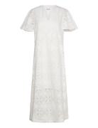 Srclio Midi Dress Knelang Kjole White Soft Rebels