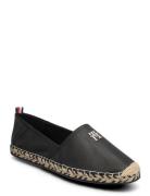 Th Leather Flat Espadrille Sandaler Espadrilles Lave Black Tommy Hilfi...