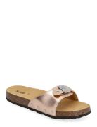 Sl Pescura Margot Leather Flate Sandaler Pink Scholl