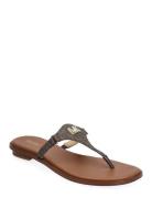 Jillian Thong Flate Sandaler Brown Michael Kors