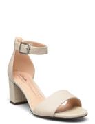 Deva Mae D Sandal Med Hæl Beige Clarks