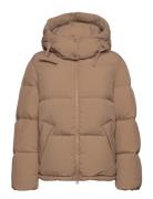 Short Down Jacket Fôret Jakke Beige GANT