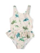 Eva – Swimsuit 3-4 Years – First Swim Badedrakt Badetøy Beige Filibabb...