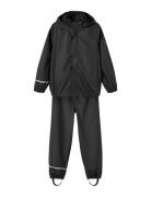 Nkndry Rain Set Noos Outerwear Rainwear Rainwear Sets Black Name It