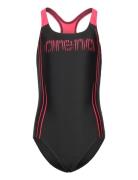 Girl's Swimsuit Swim Pro Back Graphic Black-Fluo R Badedrakt Badetøy B...