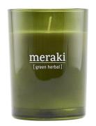 Scented Candle Green Herbal Duftlys Nude Meraki