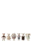 Animal Friends Soft Toy, Multi Farvet, Bomuld Sæt Of 6 Toys Soft Toys ...