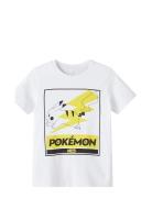 Nkmfreddie Pokemon Ss Top Box Bfu Tops T-shirts Short-sleeved White Na...