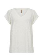 Sc-Ingela Tops T-shirts & Tops Short-sleeved White Soyaconcept