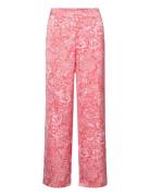 Mschmaricel Myrina Pants Aop Bottoms Trousers Straight Leg Red MSCH Co...