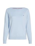 Co Jersey Stitch Ls Boat-Nk Swt Tops Knitwear Jumpers Blue Tommy Hilfi...