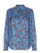 Vincent Blouse Tops Blouses Long-sleeved Blue Second Female