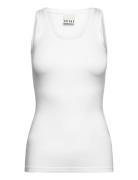 Ihzola Plain To Tops T-shirts & Tops Sleeveless White ICHI