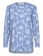 Kehu Unikko Tops Blouses Long-sleeved Blue Marimekko