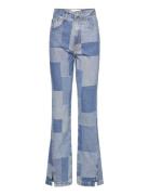 Flare Patchwork Denim Bottoms Jeans Flares Blue Les Coyotes De Paris