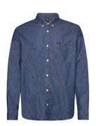 Lee Button Down Tops Shirts Casual Blue Lee Jeans