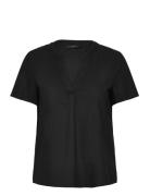 Vmmymilo Ss V-Neck Top Wvn Ga Tops T-shirts & Tops Short-sleeved Black...