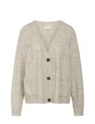 Jane Short Cardigan Tops Knitwear Cardigans Beige NORVIG