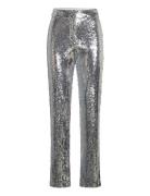 Silver Sequin Trousers Bottoms Trousers Flared Silver Gina Tricot