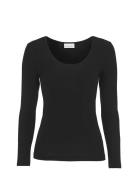 Top Tops T-shirts & Tops Long-sleeved Black Damella Of Sweden