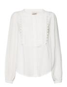 Fqshu-Blouse Tops Blouses Long-sleeved White FREE/QUENT