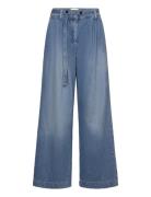 Low Loose Belted Jeans Bottoms Jeans Wide Blue GANT