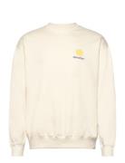 Loose Crewneck Tops Sweat-shirts & Hoodies Sweat-shirts Cream Revoluti...