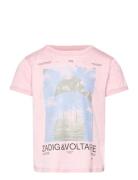 Short Sleeves Tee-Shirt Tops T-shirts Short-sleeved Pink Zadig & Volta...