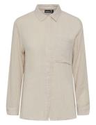 Pcmastina Ls Relaxed Shirt Tops Shirts Long-sleeved Cream Pieces