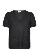 Eamajasz Blouse Tops Blouses Short-sleeved Black Saint Tropez