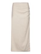 Estivo Skirt Langt Skjørt Beige Second Female