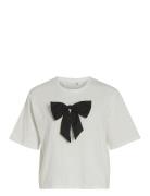 Vinaddi S/S T-Shirt Tops T-shirts & Tops Short-sleeved White Vila