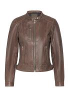 Esther Racer Jacket Skinnjakke Skinnjakke Brown Jofama