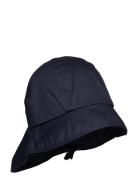 Sun Hat W. String Solhatt Blue En Fant