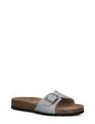 Women Slides Flate Sandaler Grey Tamaris