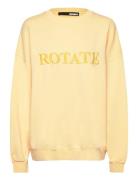 Sweat Logo Crewneck Tops Sweat-shirts & Hoodies Sweat-shirts Yellow RO...