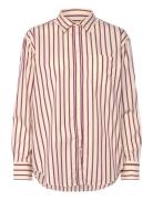 Rel Classic Poplin Striped Shirt Tops Shirts Long-sleeved Cream GANT