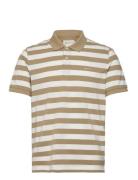 Stripe Ss Pique Polo Tops Polos Short-sleeved Beige GANT