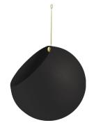 Globe Hanging Flowerpot Home Decoration Flower Pots Black AYTM